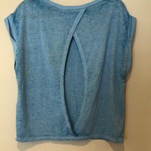 Blink Blue Bumwash Open Back Tee, L